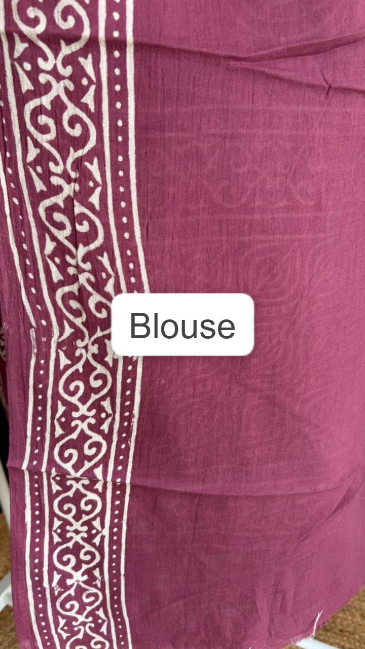 Mul Cotton Hand Block Print Saree _08