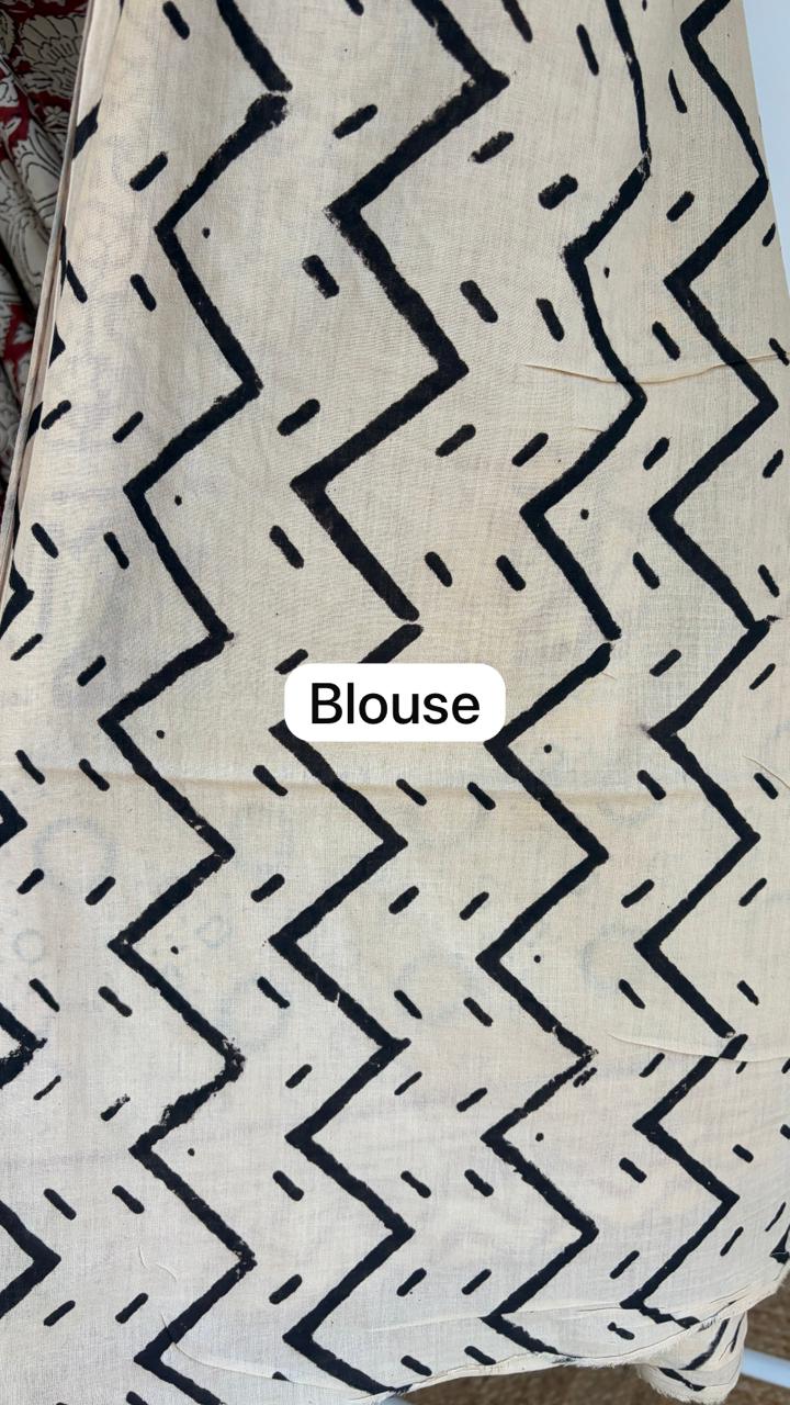 Mul Cotton Hand Block Print Saree _13