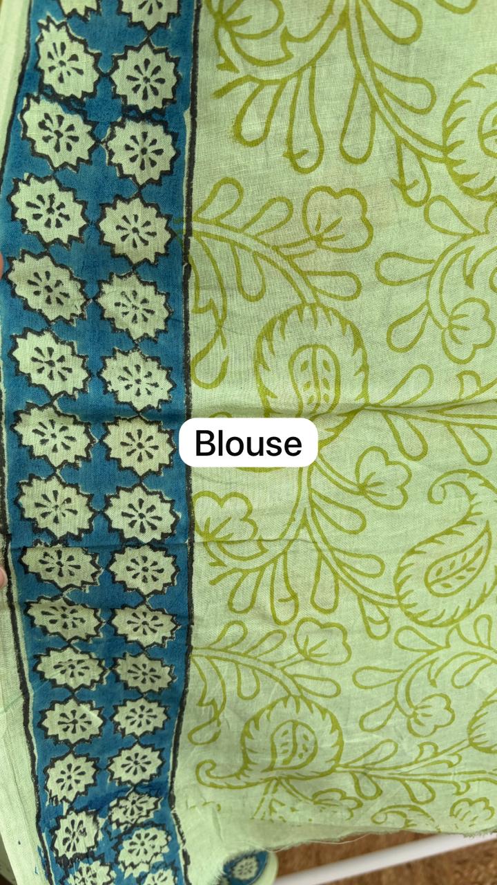 Mul Cotton Hand Block Print Saree _17