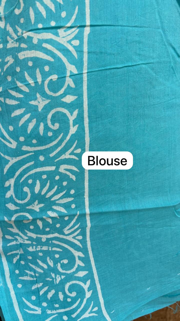 Mul Cotton Hand Block Print Saree _19