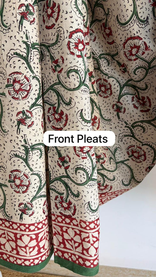 Mul Cotton Hand Block Print Saree _22