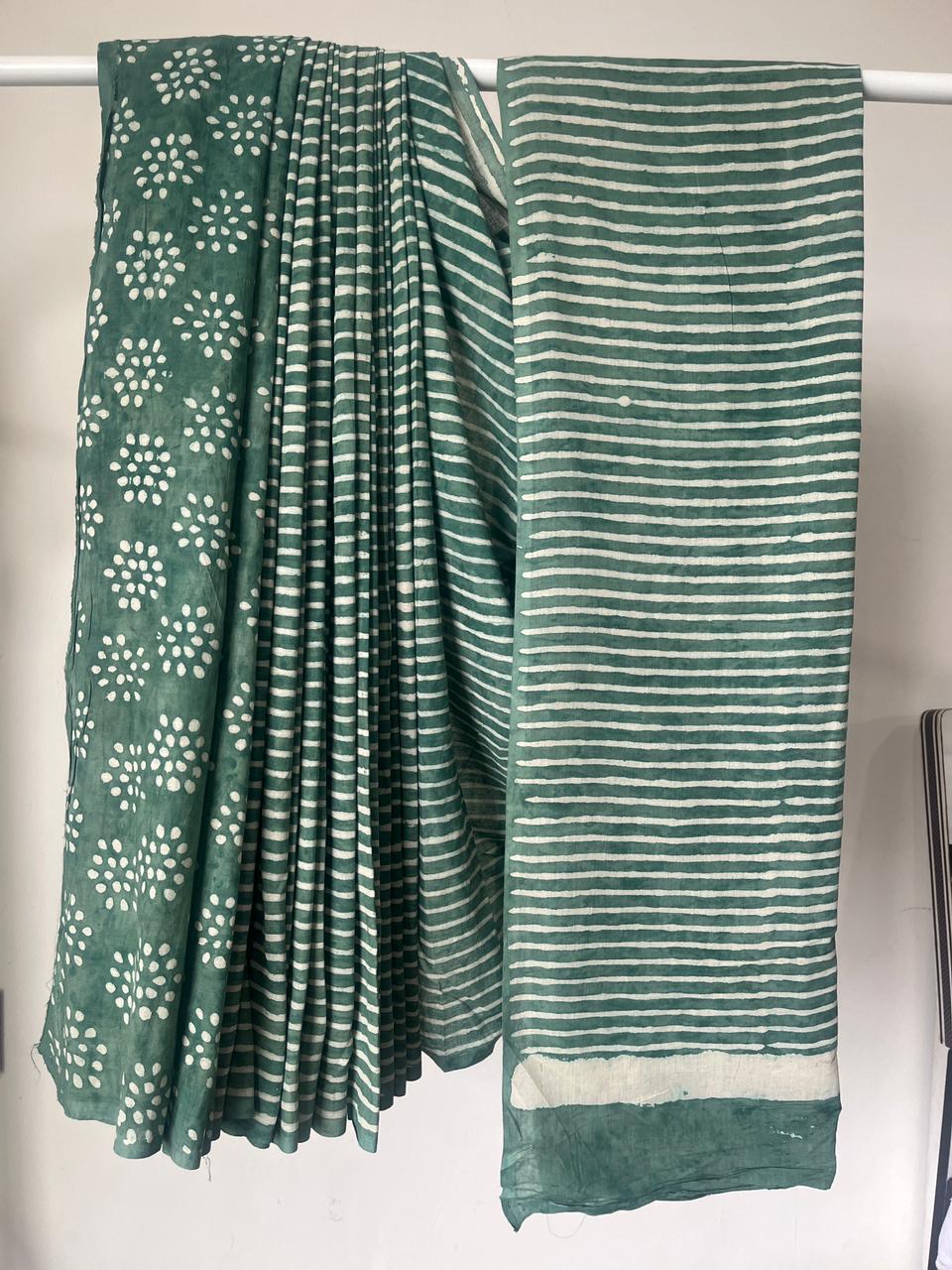 Cotton Hand Block Print Saree