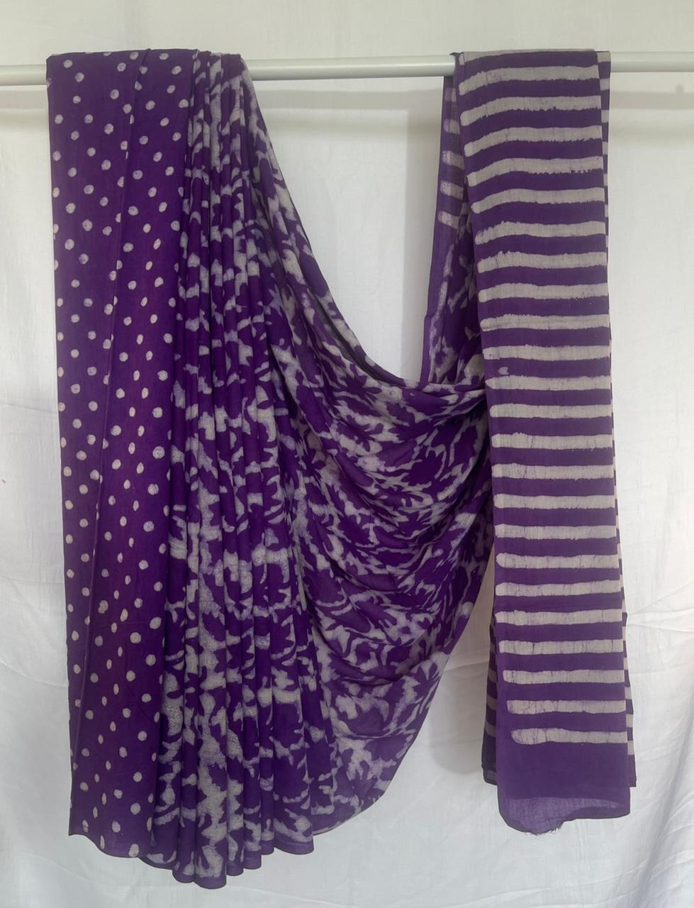 Cotton Hand Block Print Saree (Copy)