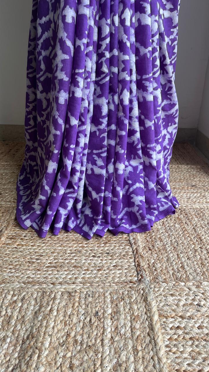 Cotton Hand Block Print Saree (Copy)