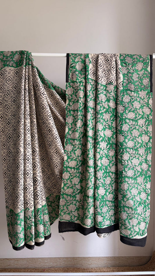 Mul Cotton Hand Block Print Saree _02