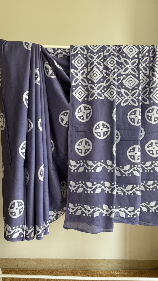 Mul Cotton Hand Block Print Saree _03