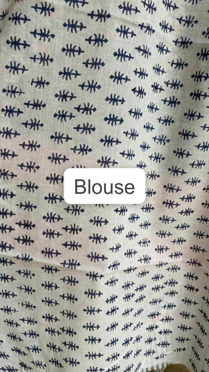 Mul Cotton Hand Block Print Saree _07