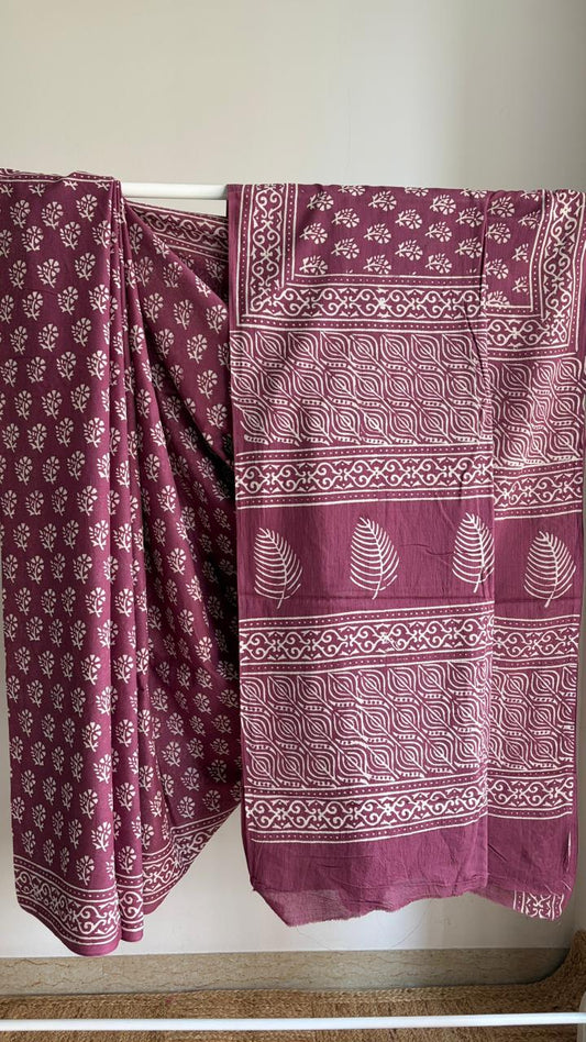 Mul Cotton Hand Block Print Saree _08
