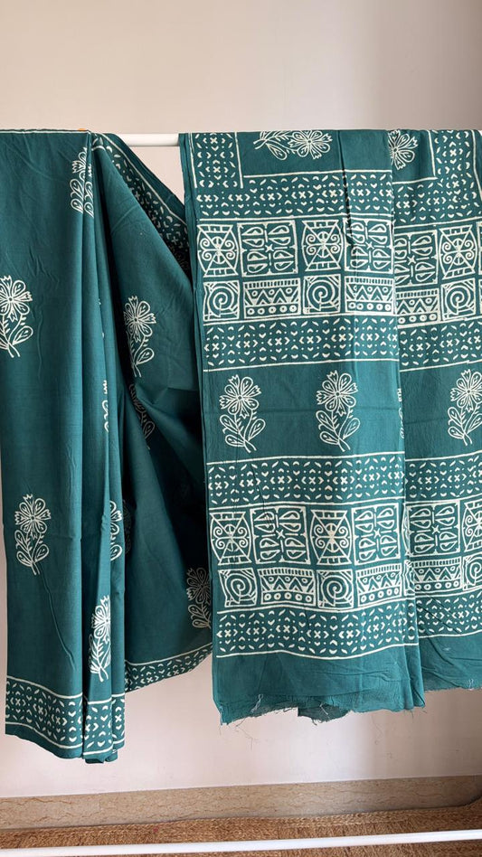Mul Cotton Hand Block Print Saree _09