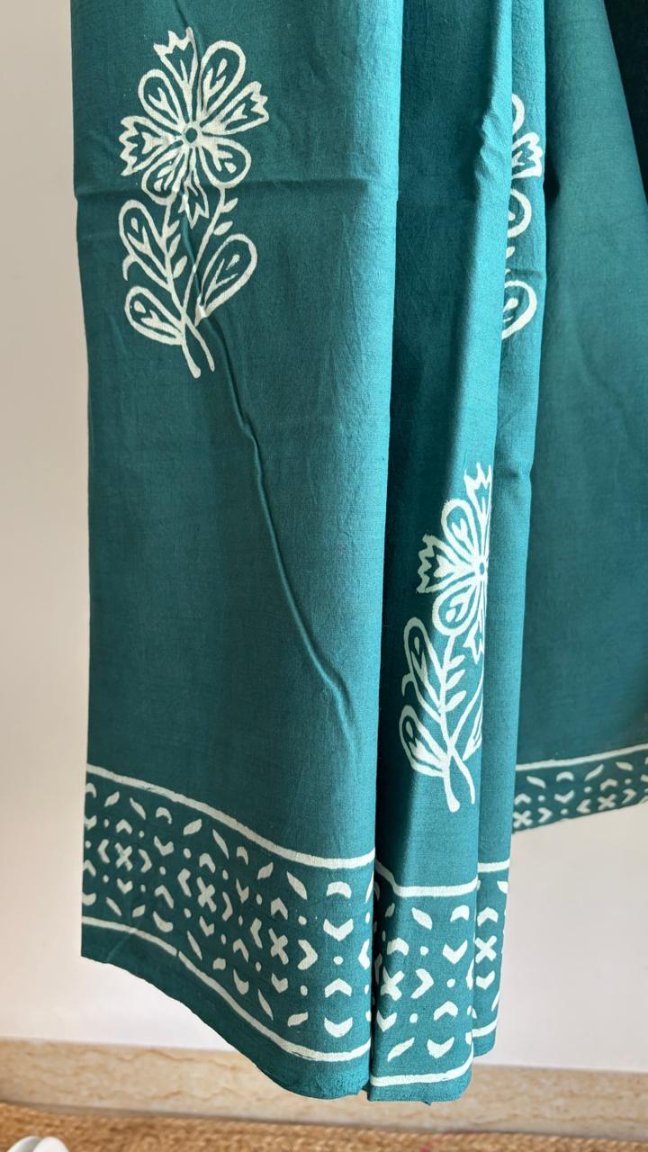Mul Cotton Hand Block Print Saree _09