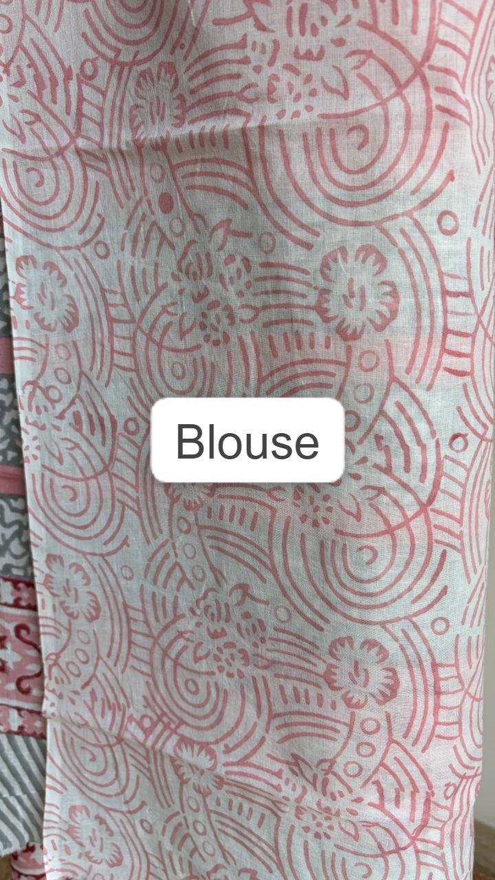 Mul Cotton Hand Block Print Saree _10