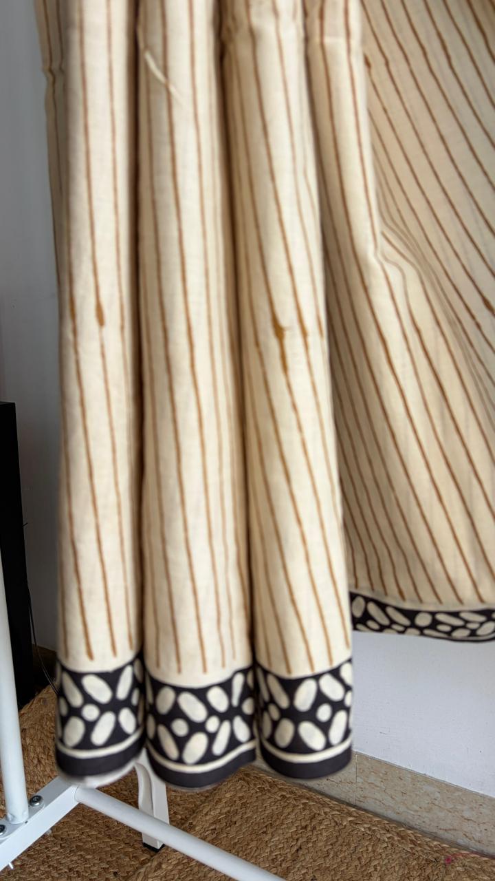 Mul Cotton Hand Block Print Saree _11