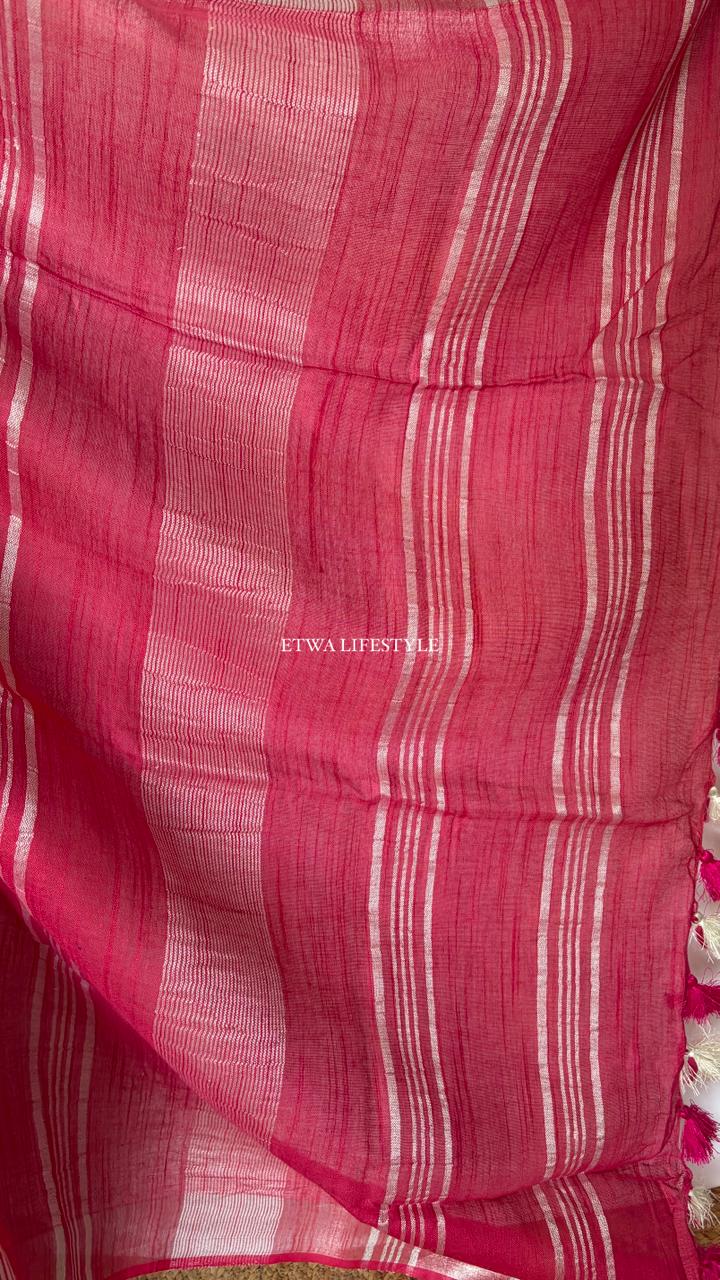 Noor Linen-Tie & Dye-Royal Blue & Pink