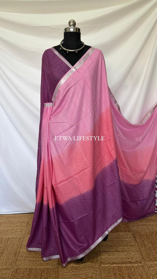 Noor Linen-Tie & Dye-Pink Peach Purple