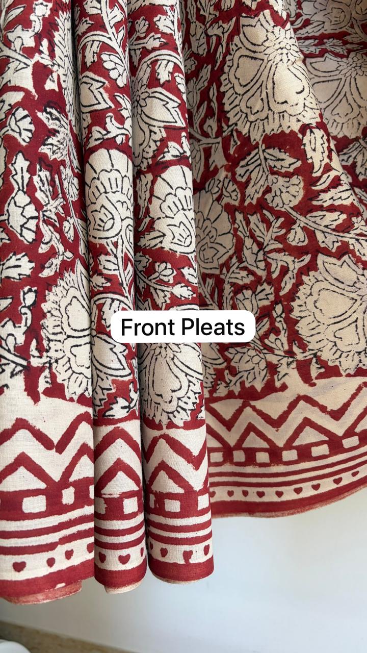 Mul Cotton Hand Block Print Saree _13