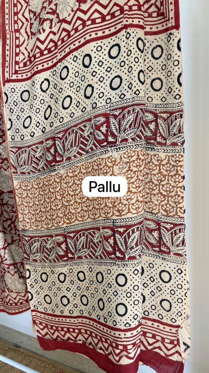 Mul Cotton Hand Block Print Saree _13