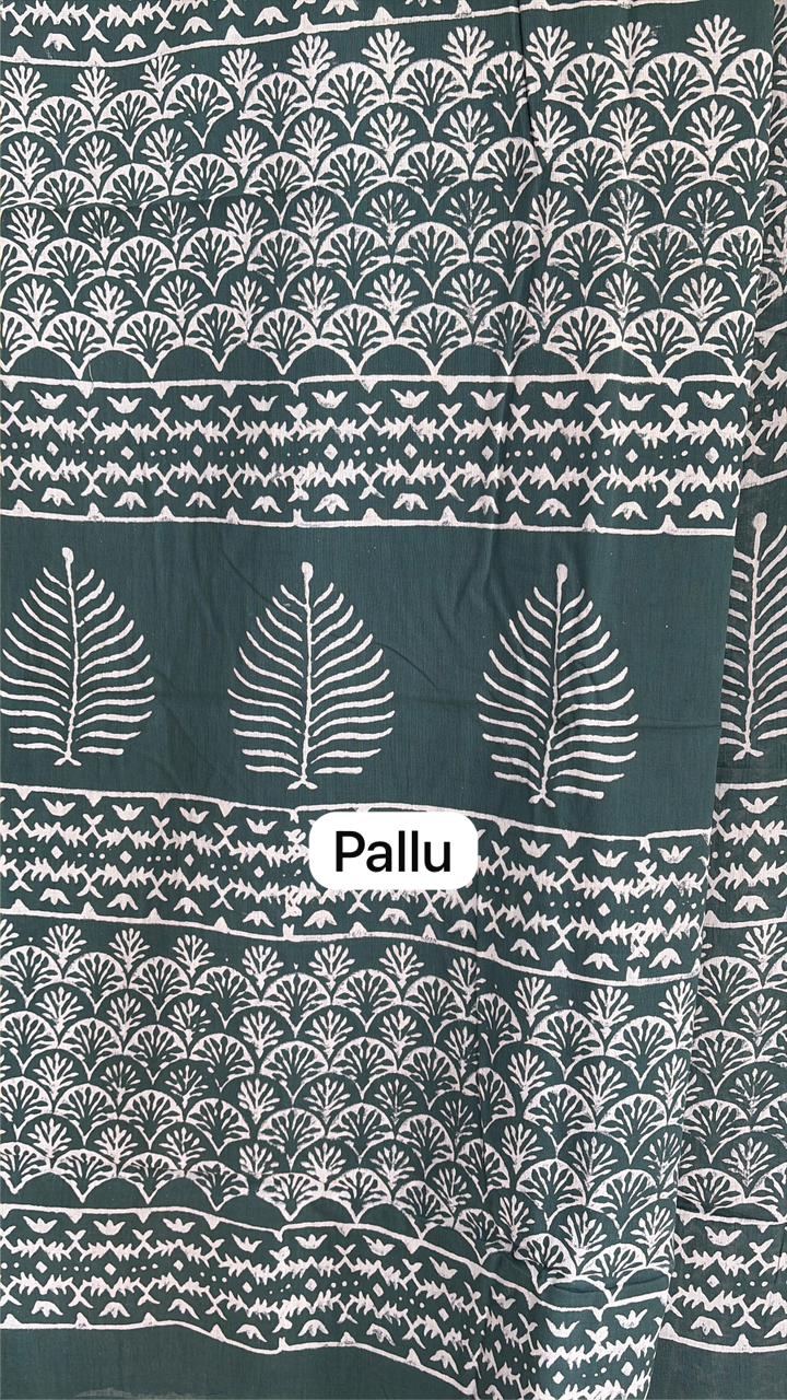Mul Cotton Hand Block Print Saree _14