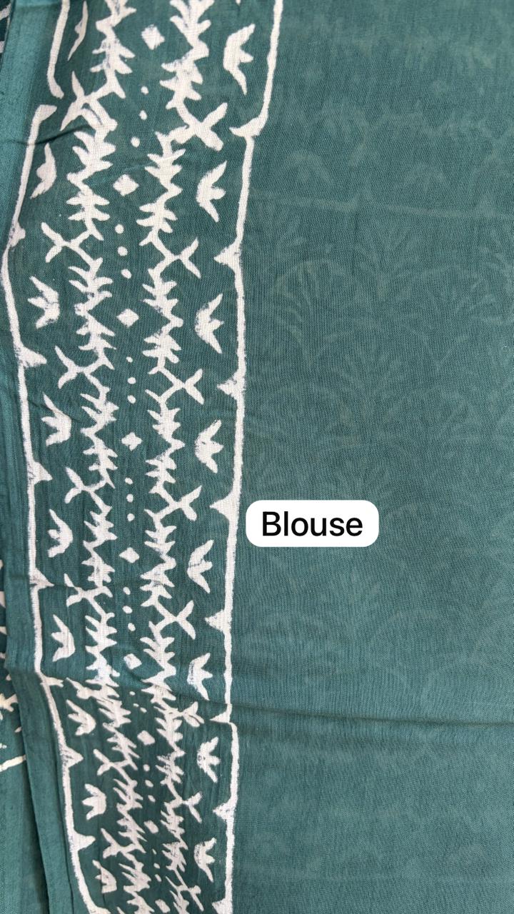 Mul Cotton Hand Block Print Saree _14