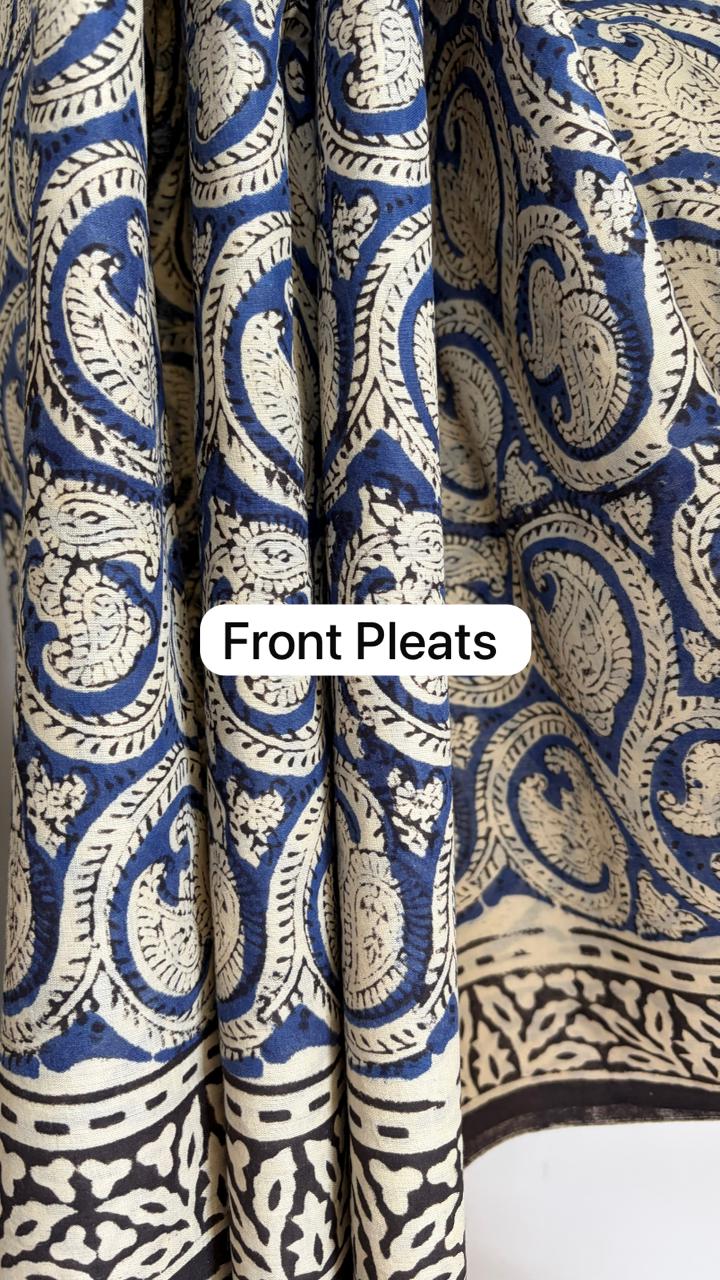 Mul Cotton Hand Block Print Saree _15