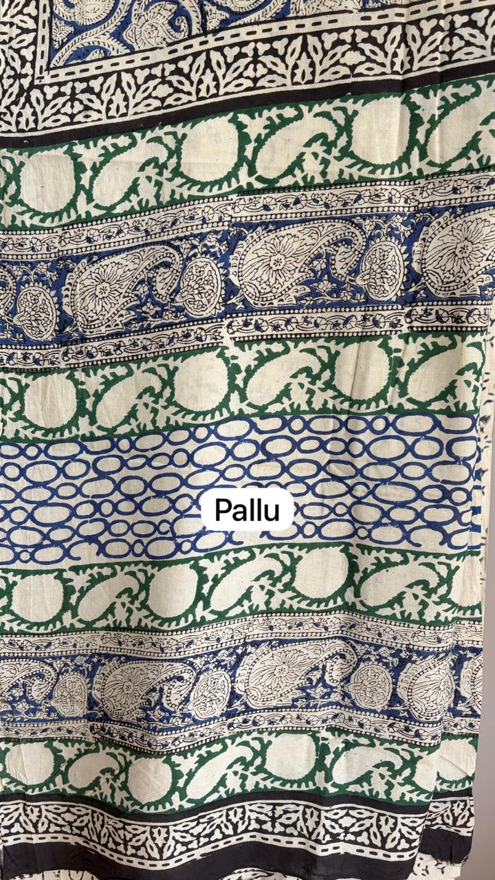 Mul Cotton Hand Block Print Saree _15