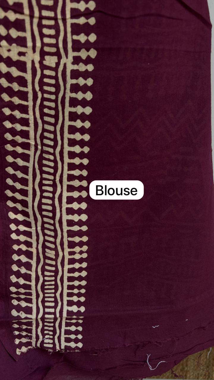 Mul Cotton Hand Block Print Saree _16