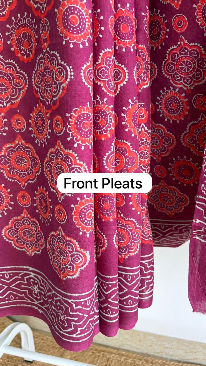 Mul Cotton Hand Block Print Saree _18