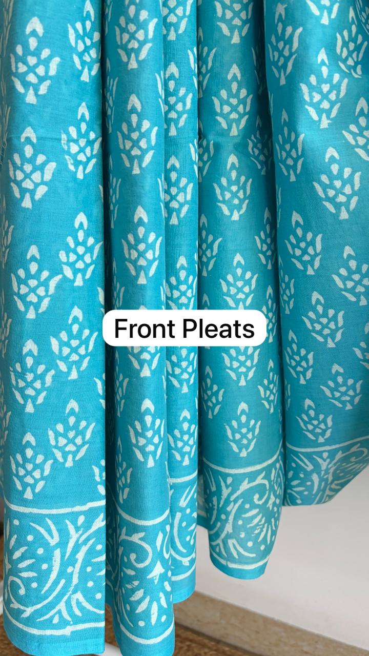 Mul Cotton Hand Block Print Saree _19
