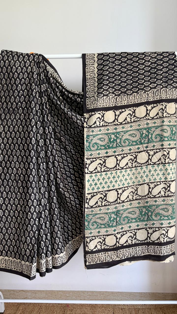 Mul Cotton Hand Block Print Saree _20