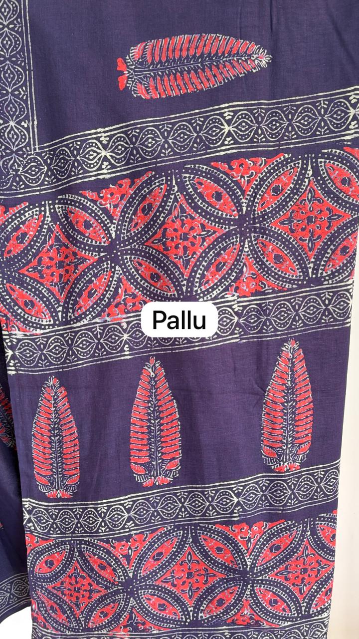 Mul Cotton Hand Block Print Saree _21