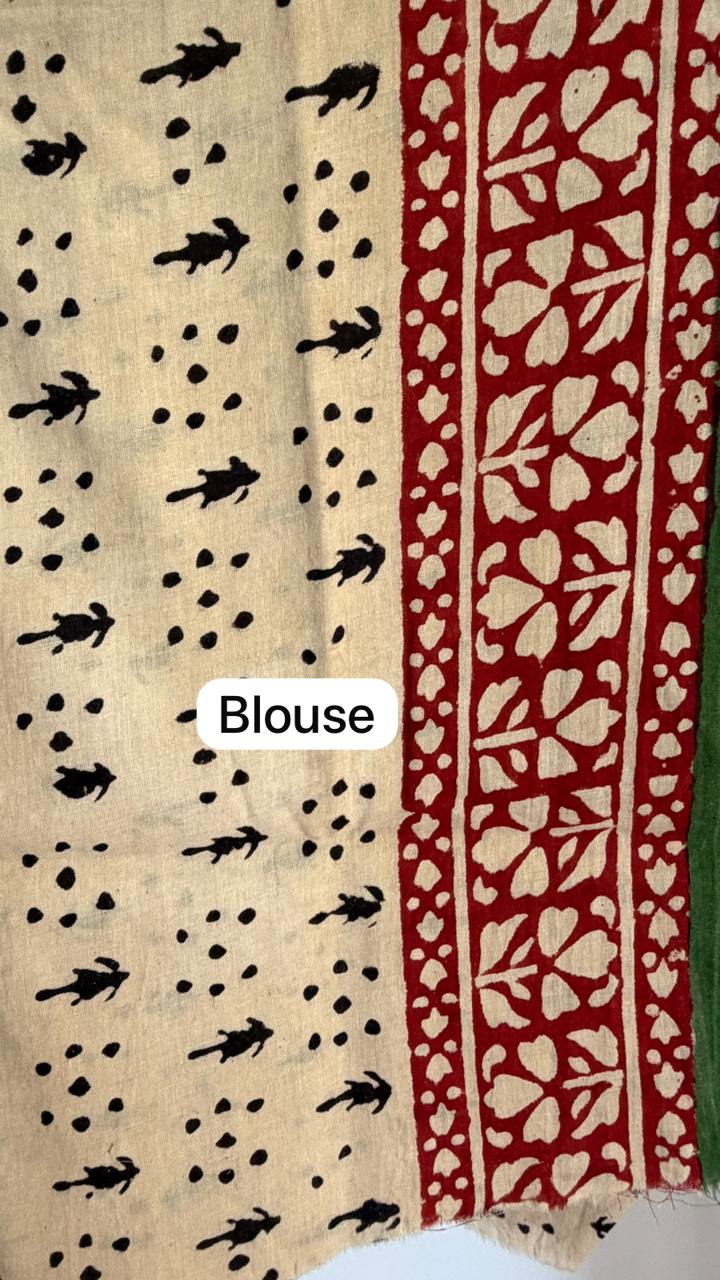 Mul Cotton Hand Block Print Saree _22